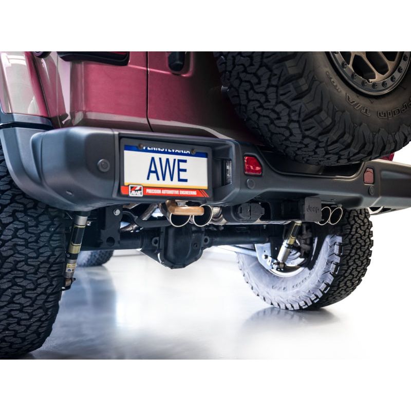 AWE 21+ Wrangler 392 Switchpath Cat-Back Exhaust- Quad BashGuards