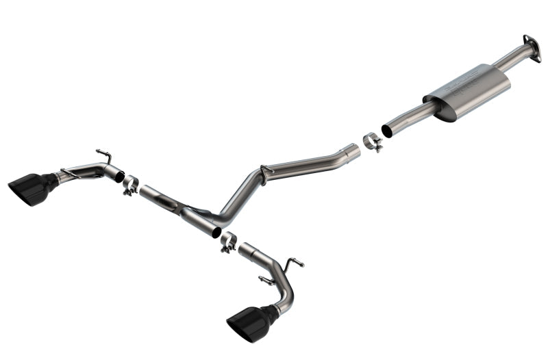 Borla 22-23 Subaru BRZ/Toyota GR86 2.4L RWD AT/MT S-Type Catback Exhaust - Black Chrome Tips 140909BC