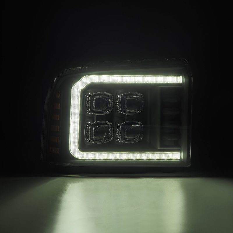 AlphaRex 05-07 Ford Super Duty/Excursion NOVA-Series LED Projector Headlights Black