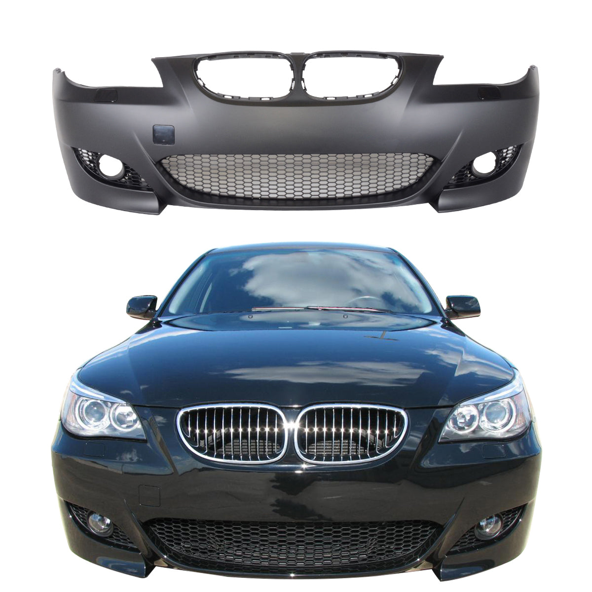 Fits 04-10 E60 E61 5-Series M5 Front Bumper Fog Cover-PP