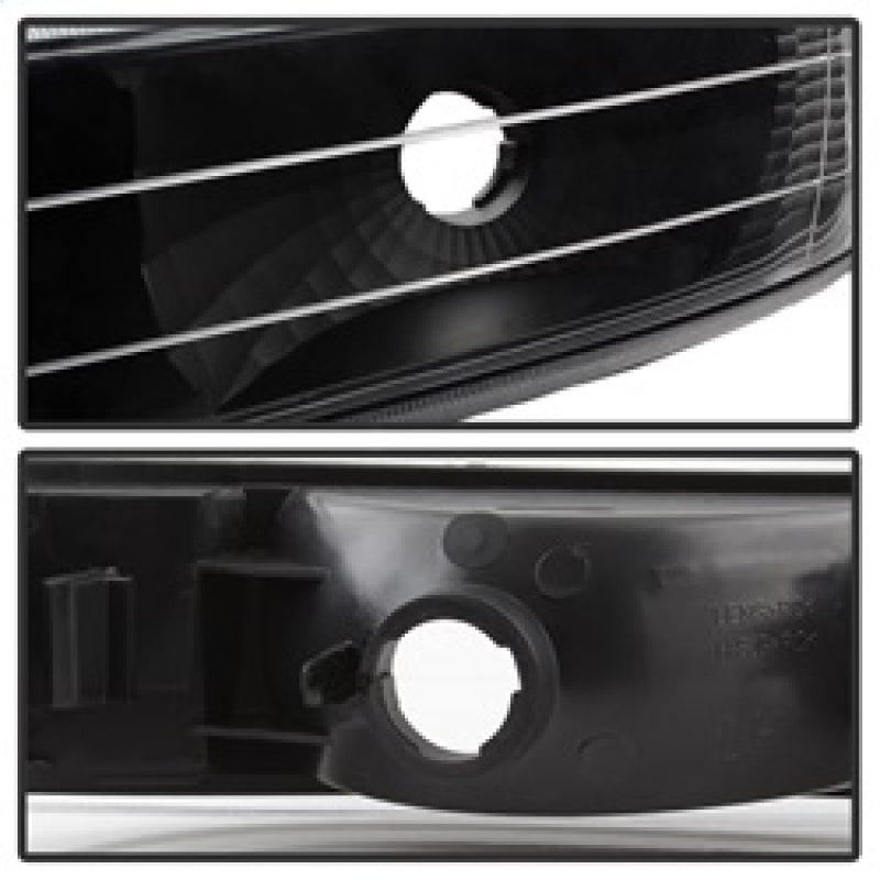 xTune Chevy Tahoe 00-06 Amber Crystal Headlights w/ Bumper Lights Black HD-JH-CSIL99-SET-AM-BK