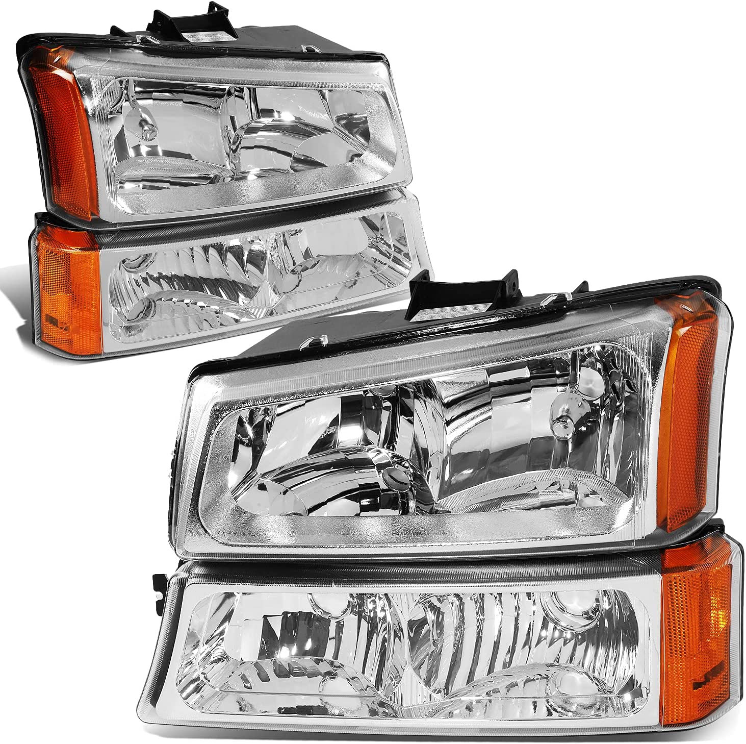 Dna Motoring Hlohcs034pcham Headlight Assembly Driver And Passenger Side