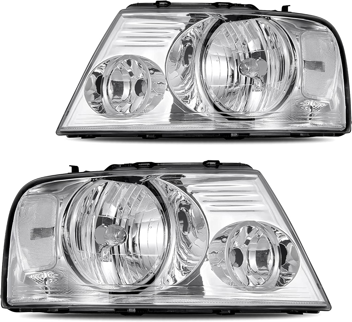 2004-2008 Ford F150 Headlights Chrome Housing Reflector