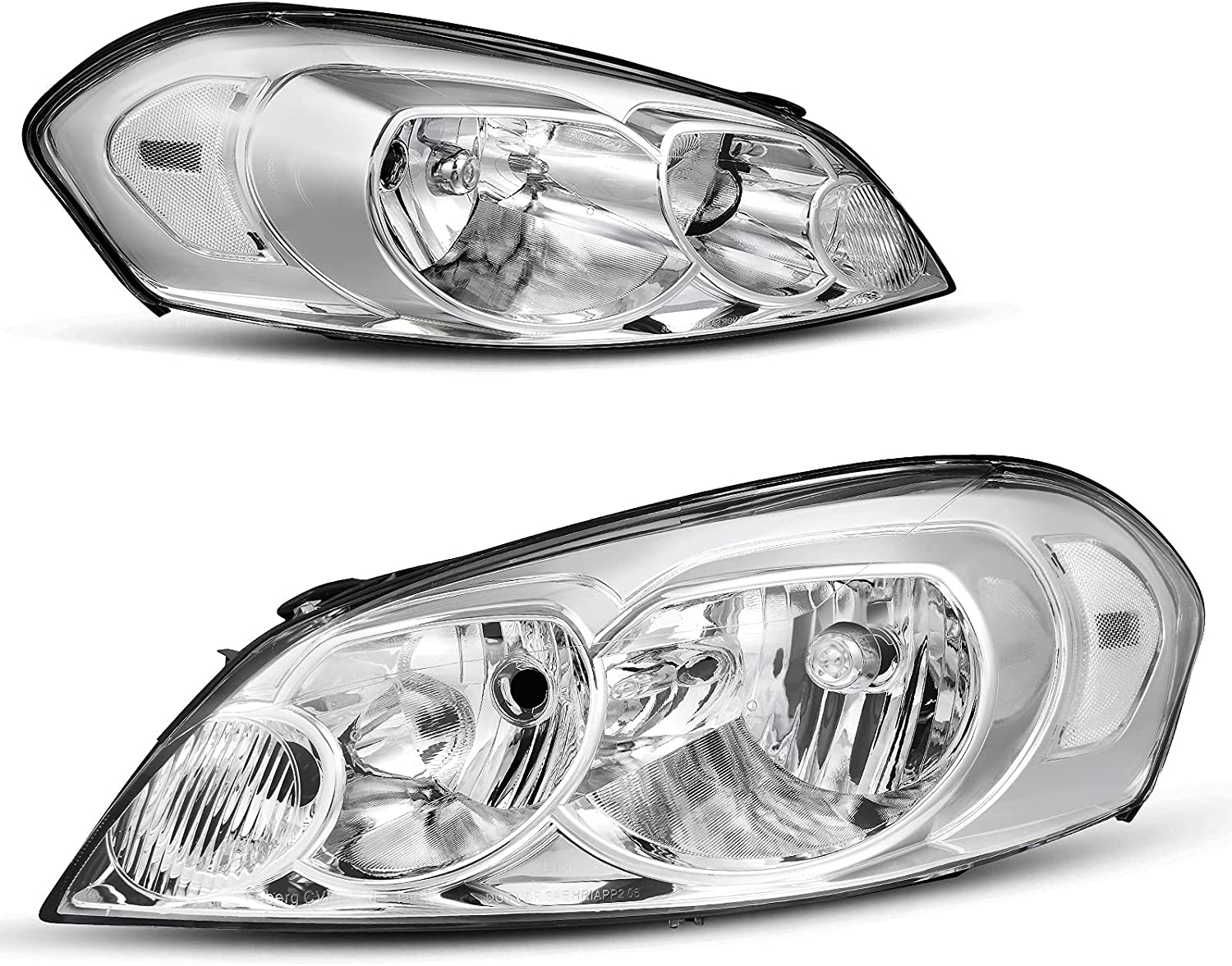Autosaver88 Headlights Assembly Pair Compatible With 0613 Chevrolet Impala 1416 Chevy Limited 06 07 Monte Carlo Headlamp Replacement Chrome Housing Reflector A Clear Lens Oe