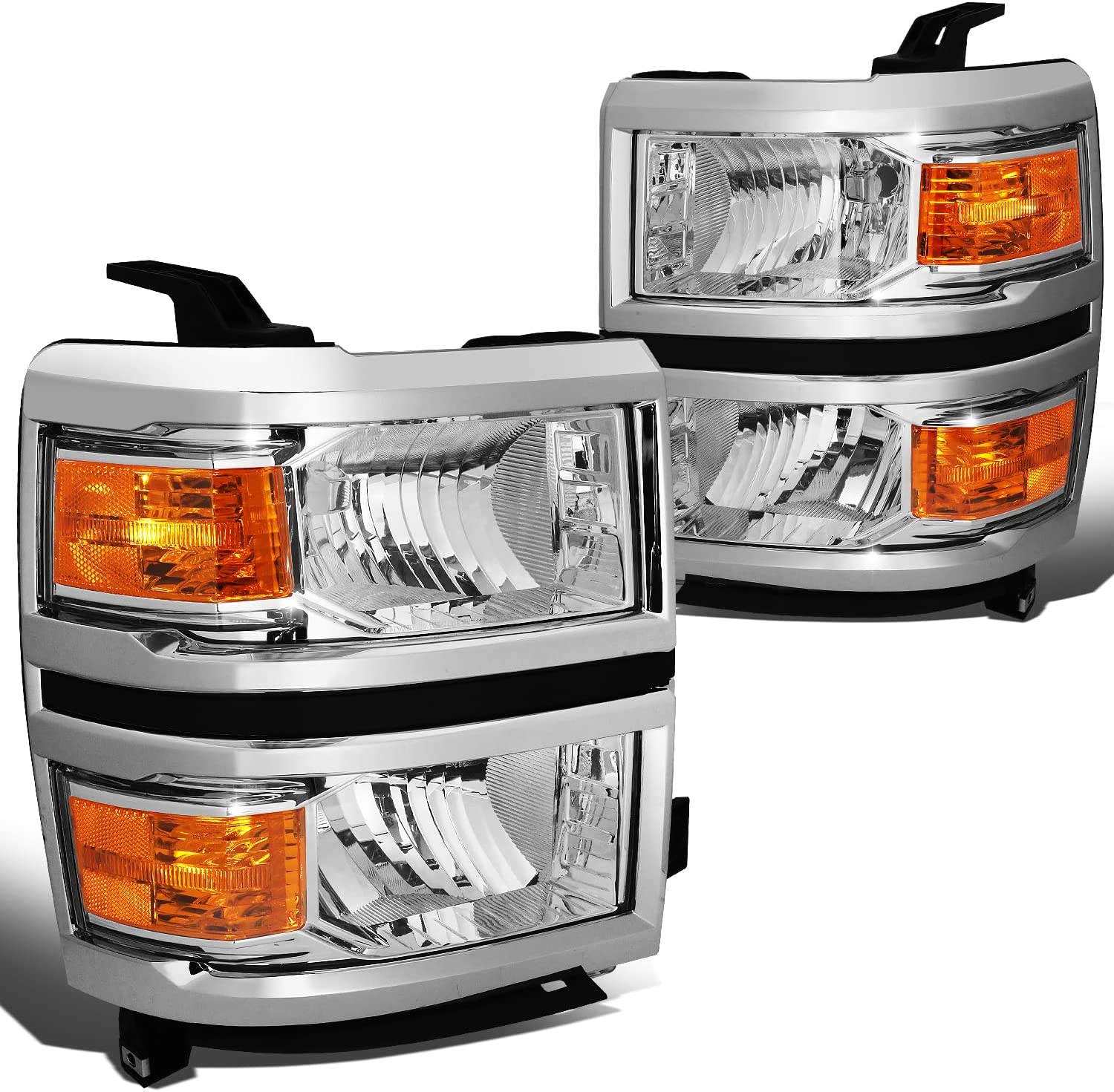 DNA Motoring HL-OH-034-CH-AM Headlight Assembly (Driver and Passenger Side)