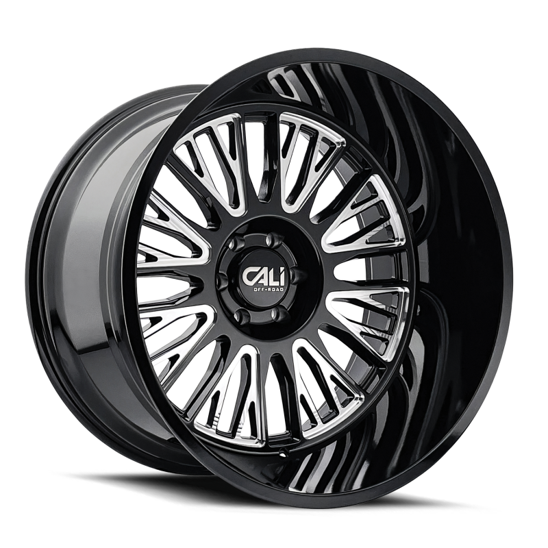 Cali Off-Road 9116 Vertex 26x14 / 8x170 BP / -76mm Offset / 125.2mm Hub Gloss Black Milled Wheel 9116-26470BM