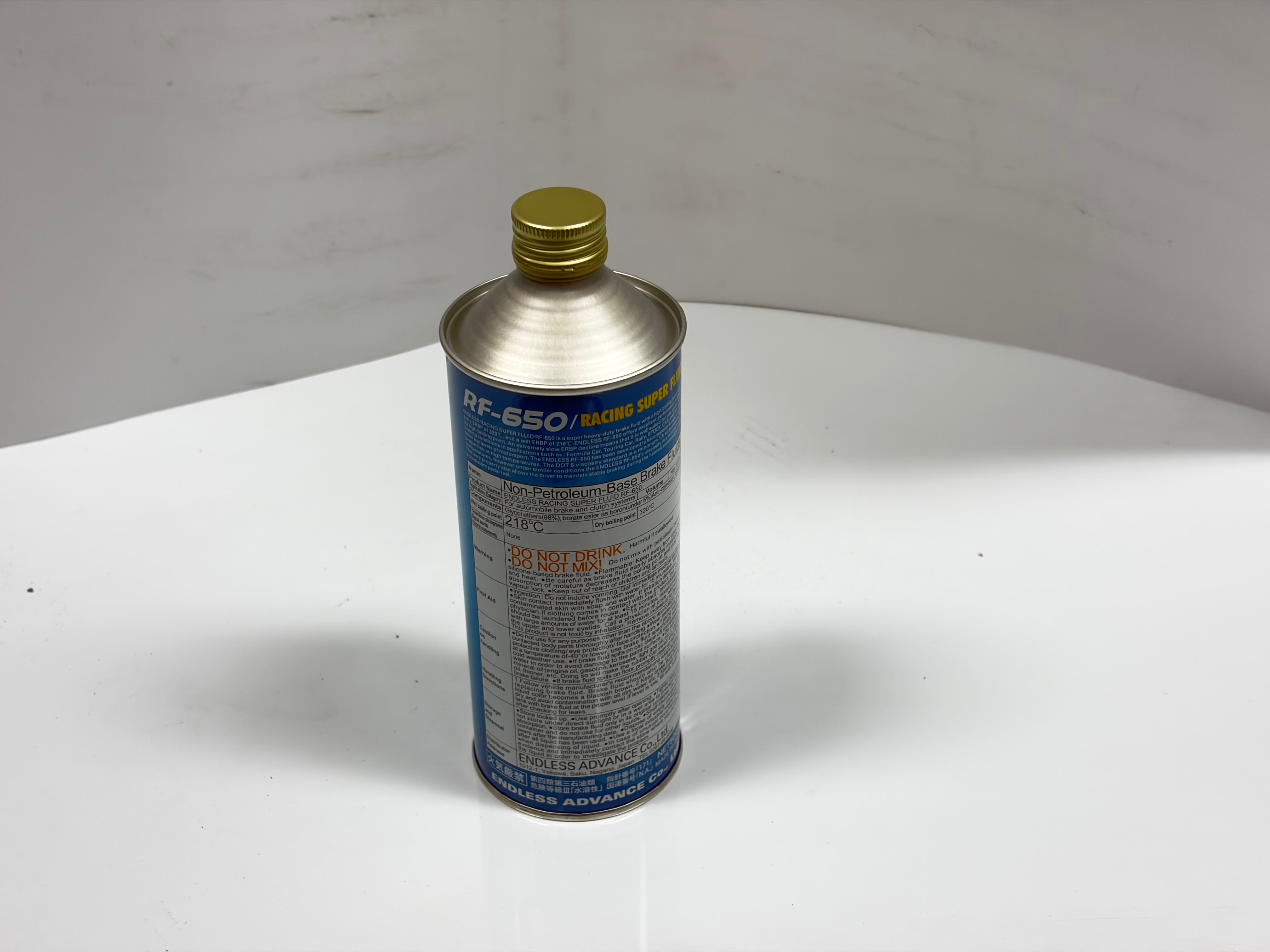 Endless RF‑650 Racing Brake Fluid 500 mL - 613°F Dry Boiling Point, Motorsport Grade RF650