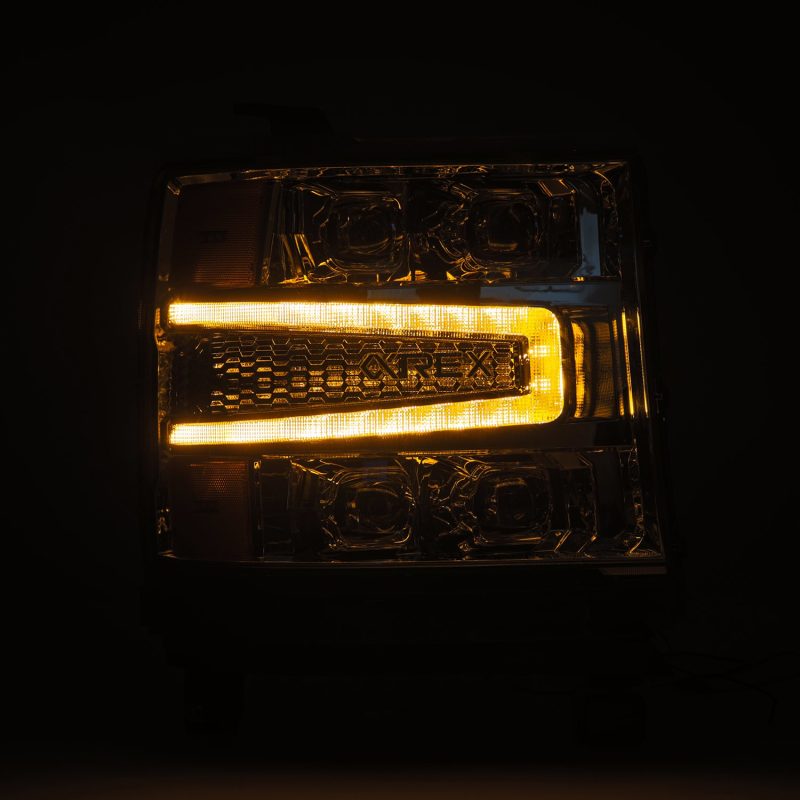 AlphaRex 16-18 Chevrolet Silverado 1500 NOVA-Series LED Projector Headlights Chrome