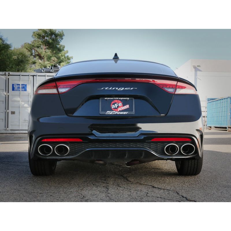 aFe 22-23 Kia Stinger L4-2.5L Turbo Gemini XV 3in to Dual 2-1/2in Cat-Back Exhaust System w/ Cut-Out
