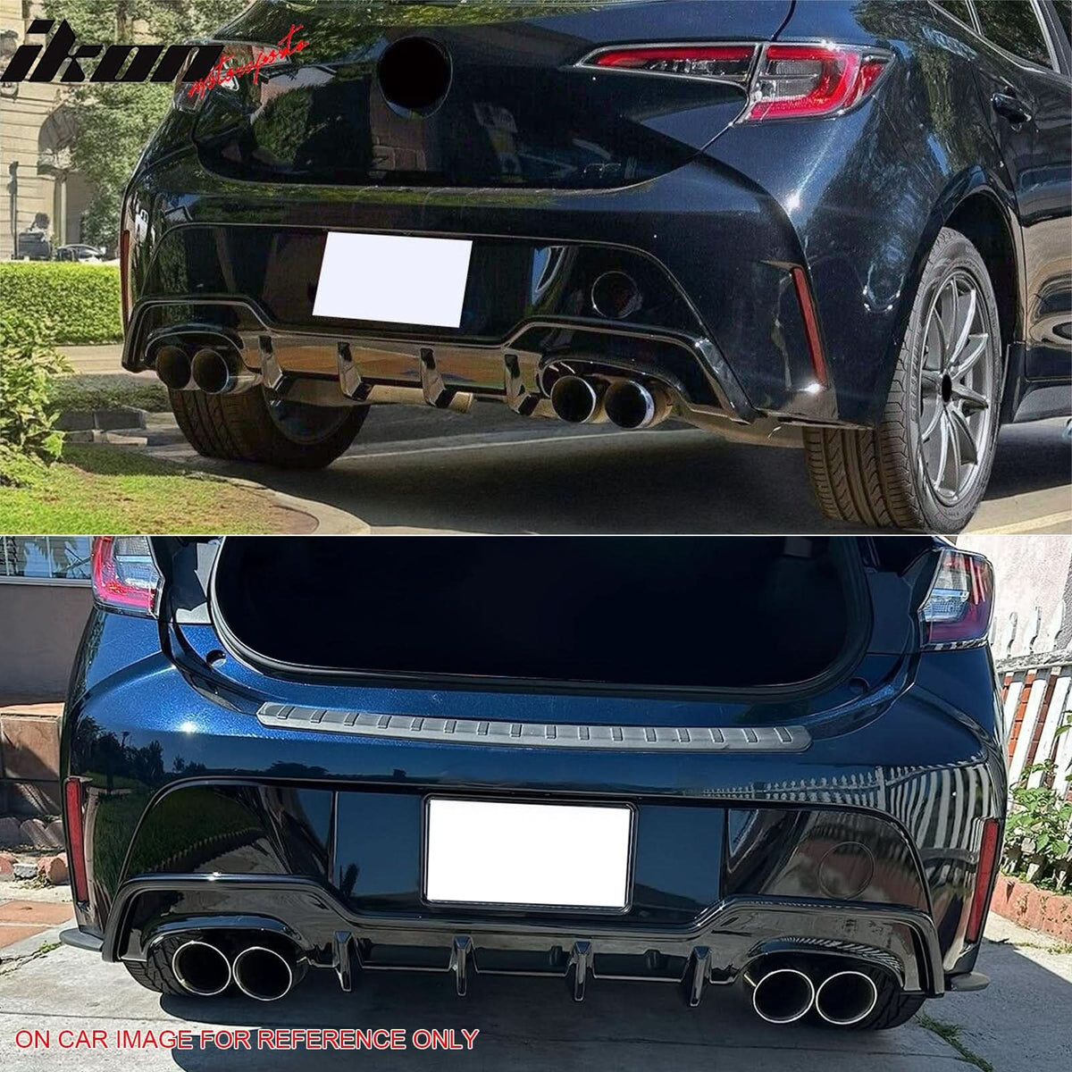2019-2022 Toyota Corolla E210 Hatchback Matte Black Rear Diffuser ABS