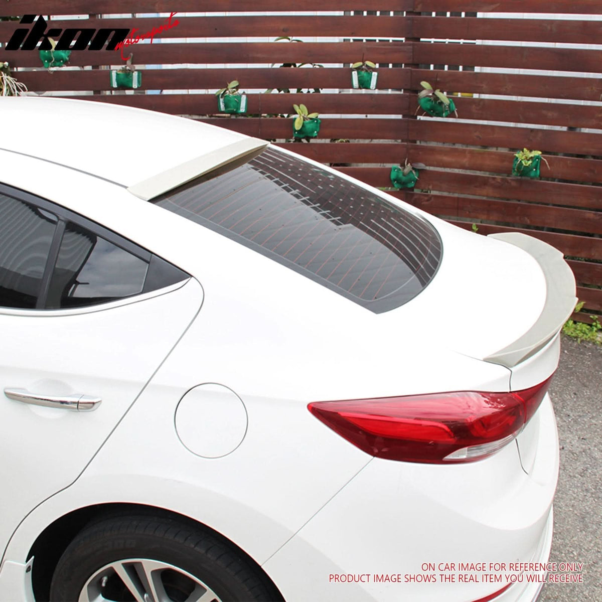 2016-2018 Hyundai Elantra 4Dr OE Style #EB Ebony Black Trunk Spoiler