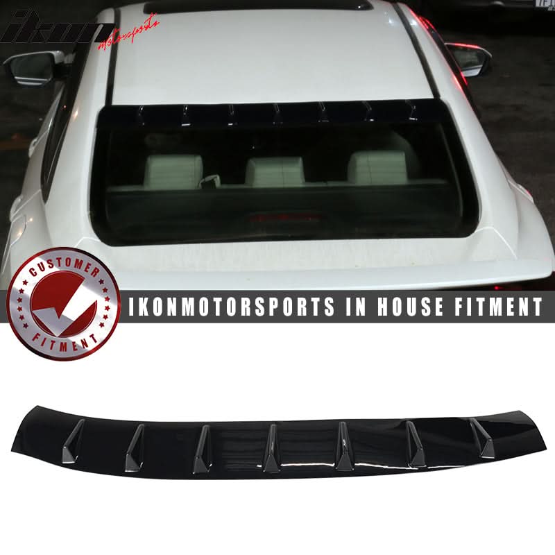 2016-2021 Civic 10th FC1 FC2 FC5 Sedan Gloss Black Roof Spoiler ABS