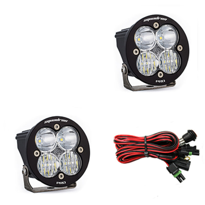 Baja Designs Squadron-R Pro Black LED Auxiliary Light Pod Pair - Clear Driving/Combo
