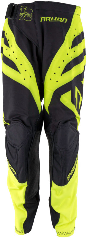 Answer 24 Arkon Nitrus Pants Black/Hyper Acid Youth Size - 18 442644