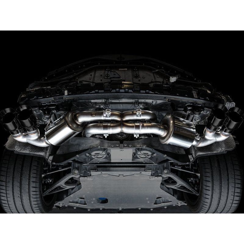 AWE Tuning 2020+ Chevrolet Corvette (C8) Touring Edition Exhaust - Quad Diamond Black Tips