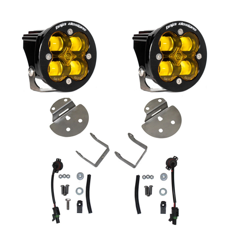 Baja Designs Chevy/GMC Squadron SAE Fog Pocket Light Kit - Amber