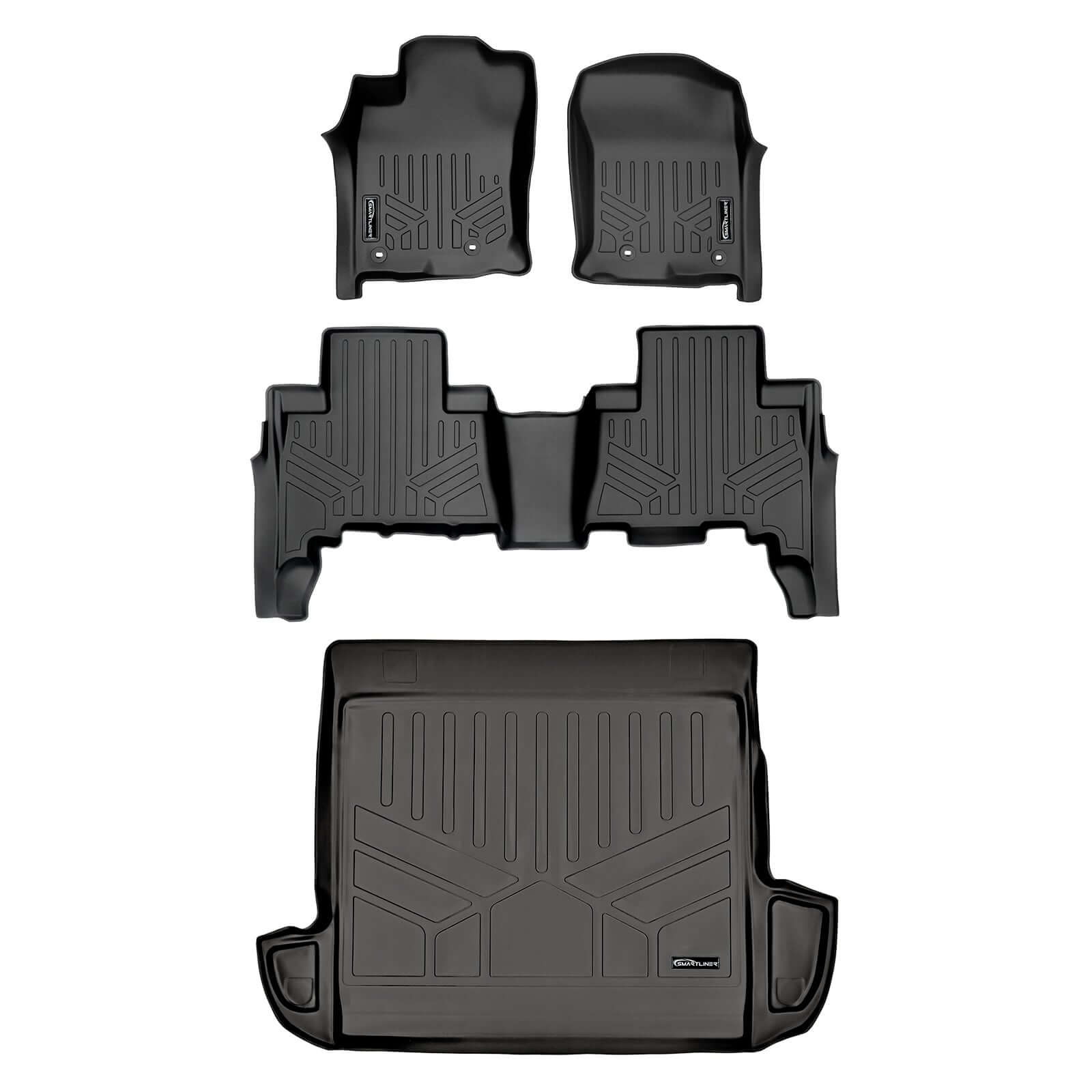 SMARTLINER Custom Fit Floor Liners For 2013-2024 Toyota 4Runner (5 Passenger Model without Sliding Rear Tray)
