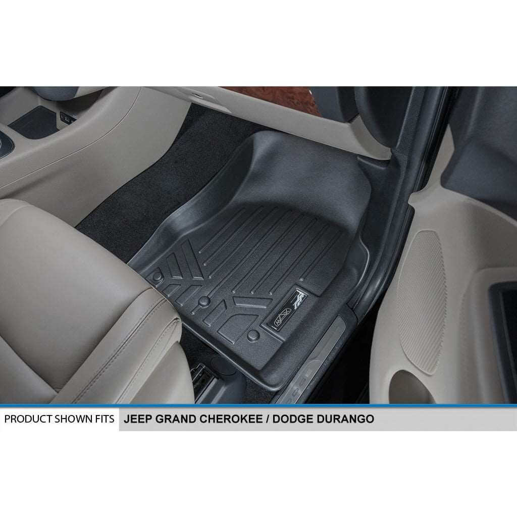 Smart Trim™ Custom Fit Floor Liners For 13-16 Durango with 1st Row Dual Floor Hooks & 2nd Row Bucket Seats