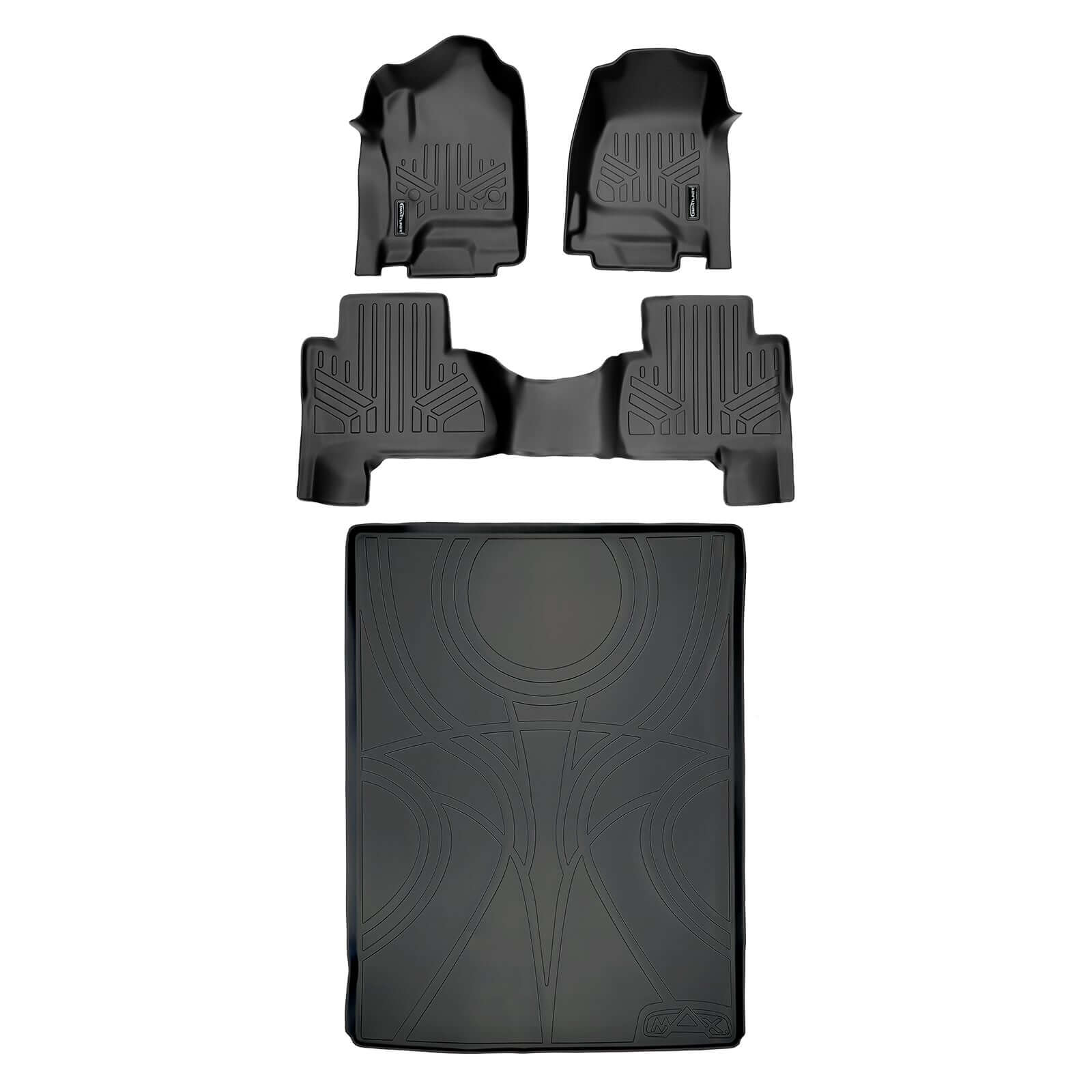 SMARTLINER Custom Fit Floor Liners For 2015-2020 Cadillac Escalade ESV with 2nd Row Bench Seat