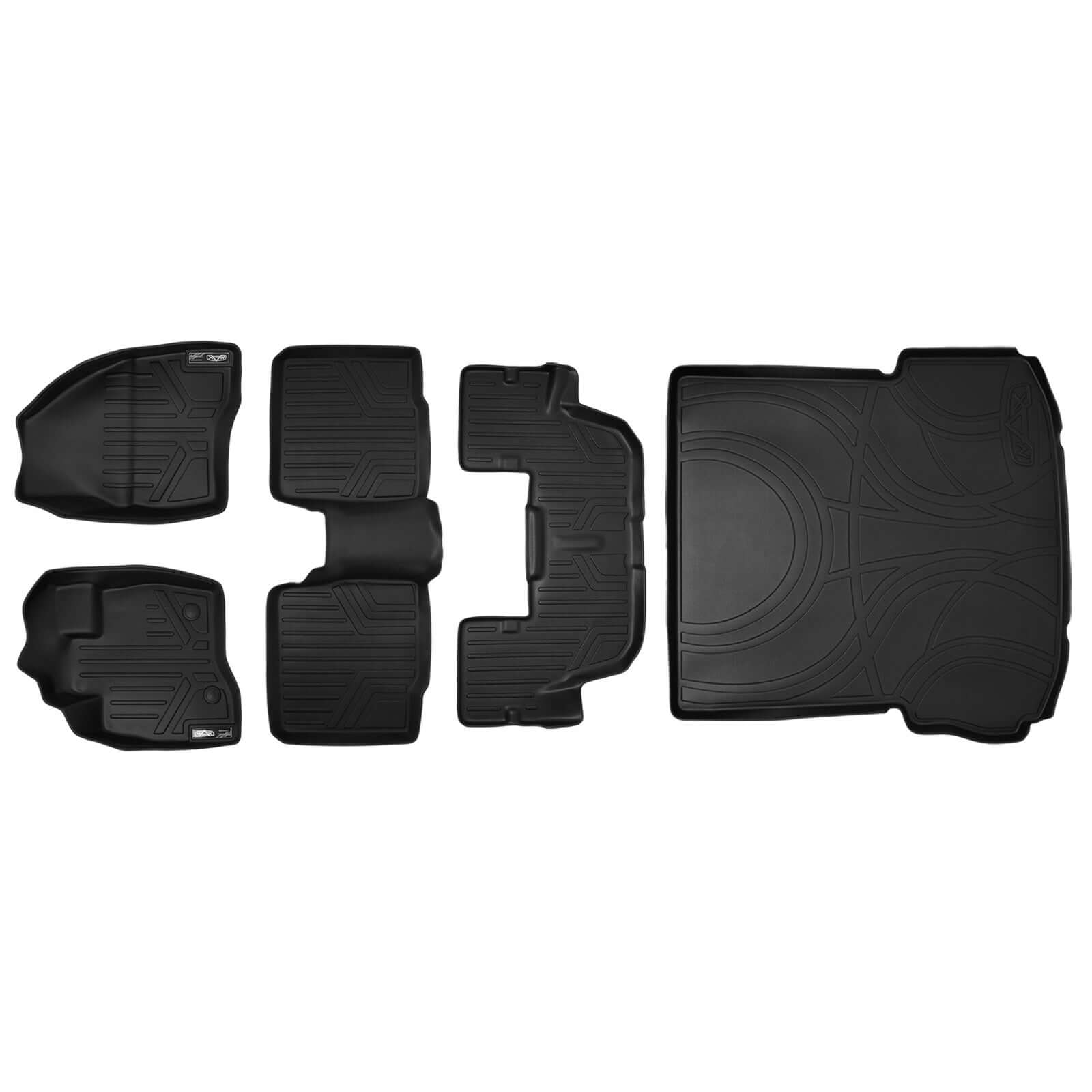 SMARTLINER Custom Fit Floor Liners For 2015-2016 Ford Explorer without 2nd Row Center Console
