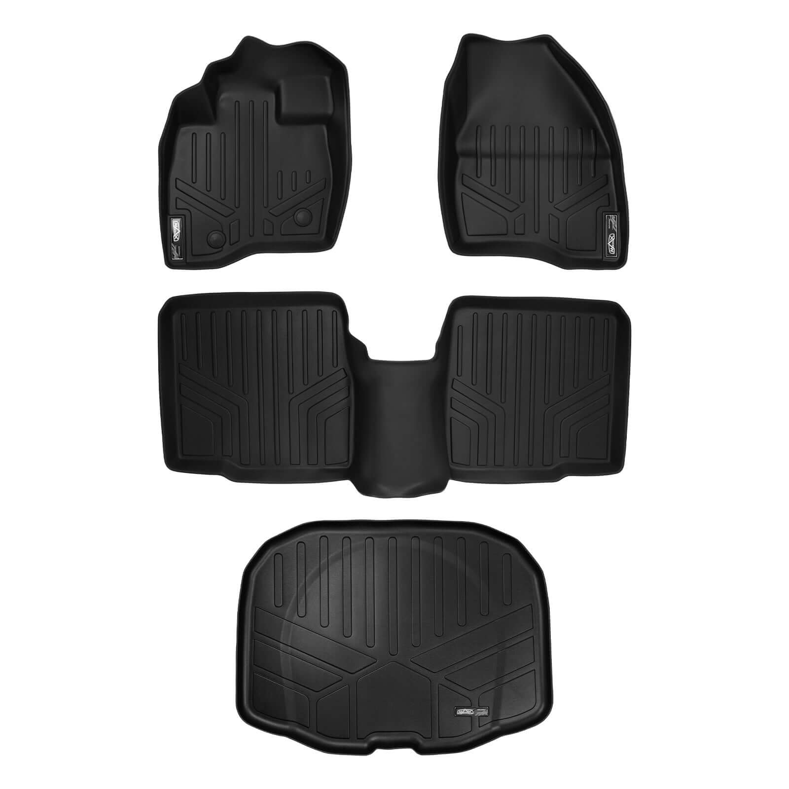 SMARTLINER Custom Fit Floor Liners For 2015-2016 Ford Explorer without 2nd Row Center Console