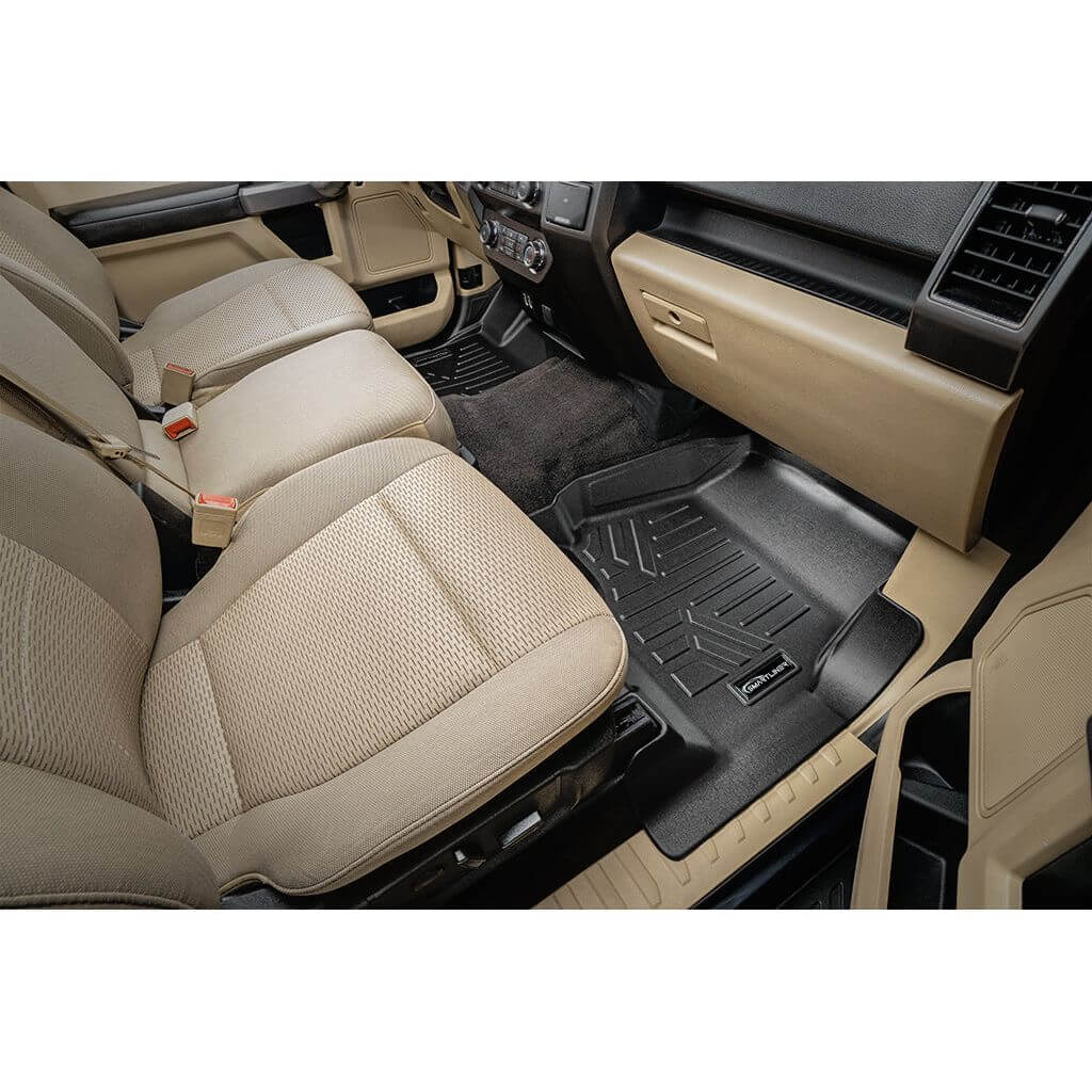 SmartCoverage™ Floor Liners For 2015-2026 Ford F-150 SuperCrew Cab (1st Row Bench) (No OTH and no 2nd Row Underseat Storage) Vinyl