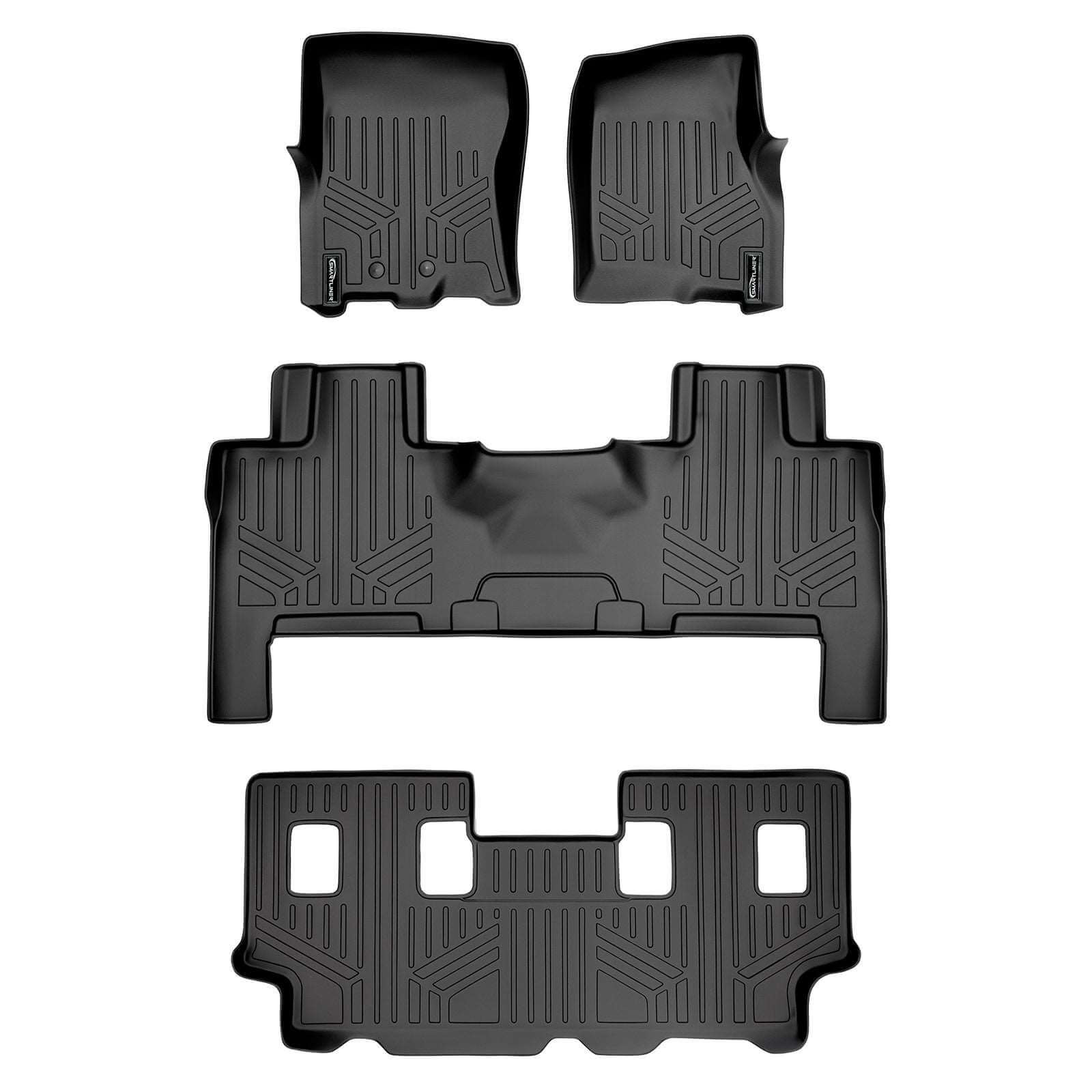 Smart Trim™ Custom Fit Floor Liners For 2011 - 2017 Ford Expedition EL/Lincoln Navigator (with 2nd Row Bench Seat or Console)