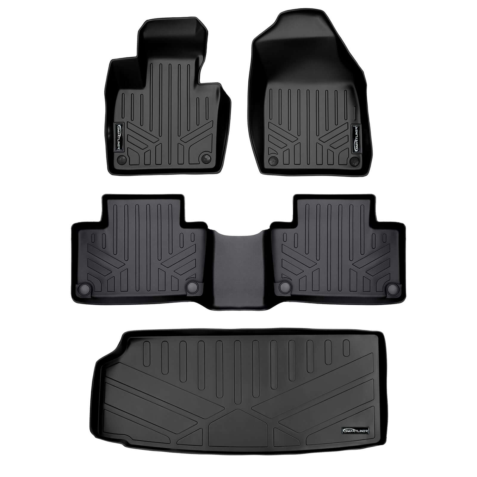 SMARTLINER Custom Fit Floor Liners For 2020-2026 Volvo XC90 (7 Passenger Models. No Plug-in Hybrid Models)