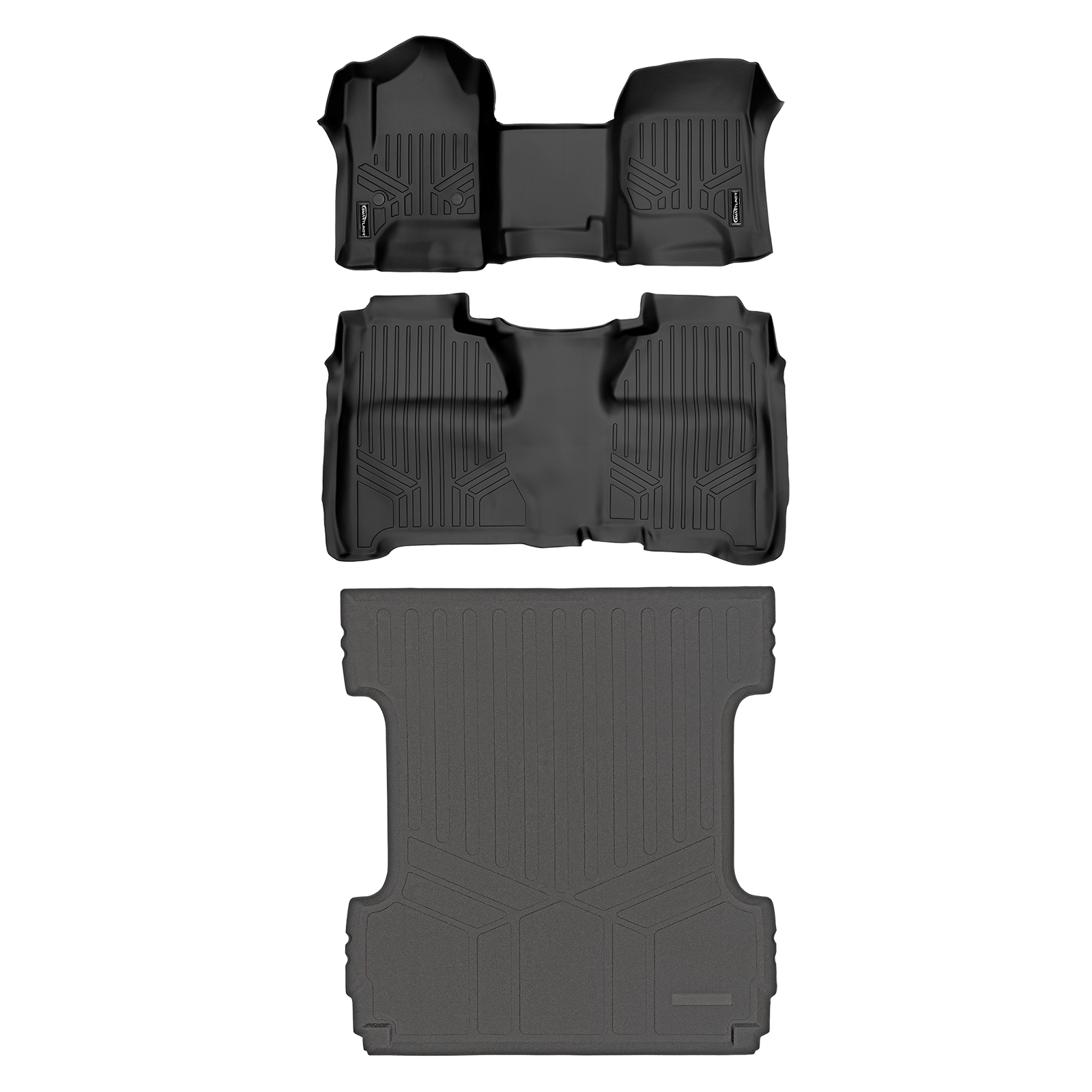 SMARTLINER Floor Liners for Crew Cab 2014-2018 Silverado/Sierra 1500 - 2015-2021 2500/3500 HD