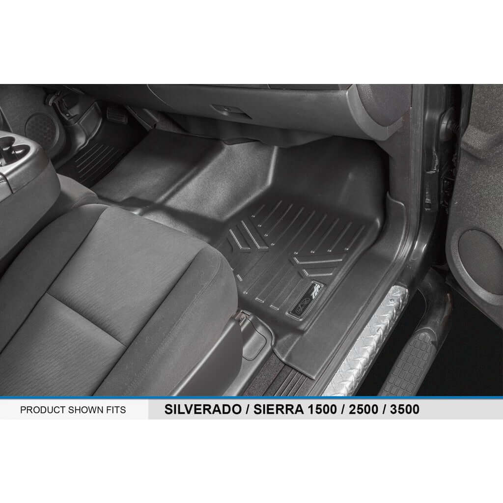 SMARTLINER Custom Fit Floor Liners For 2007-2013 Chevrolet Silverado/Sierra 1500/2500/3500 Extended Cab