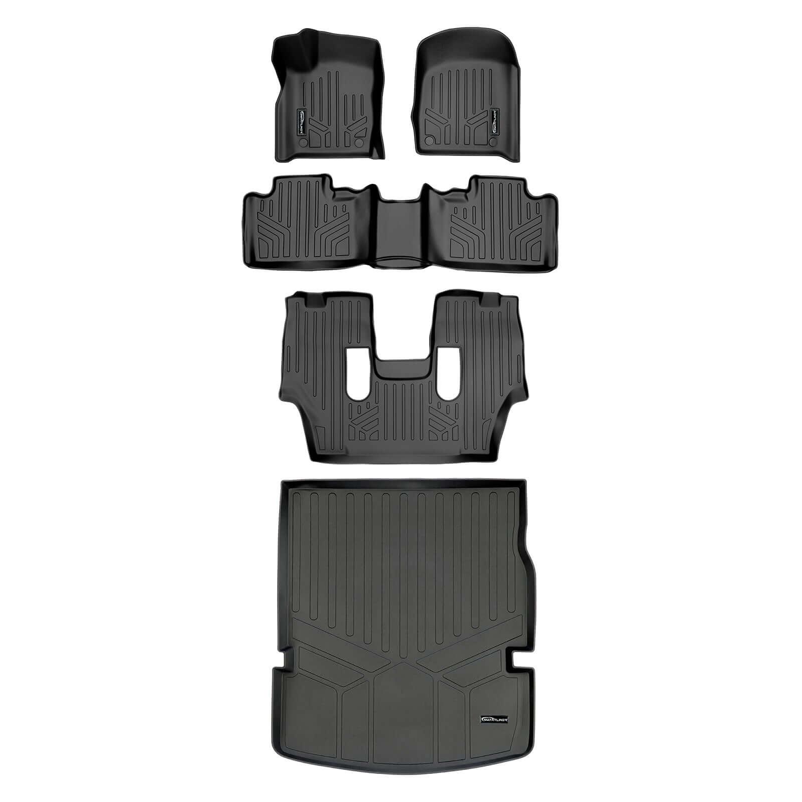 Smart Trim™ Floor Liners For 2016-2025 Dodge Durango ((2nd Row Bucket))