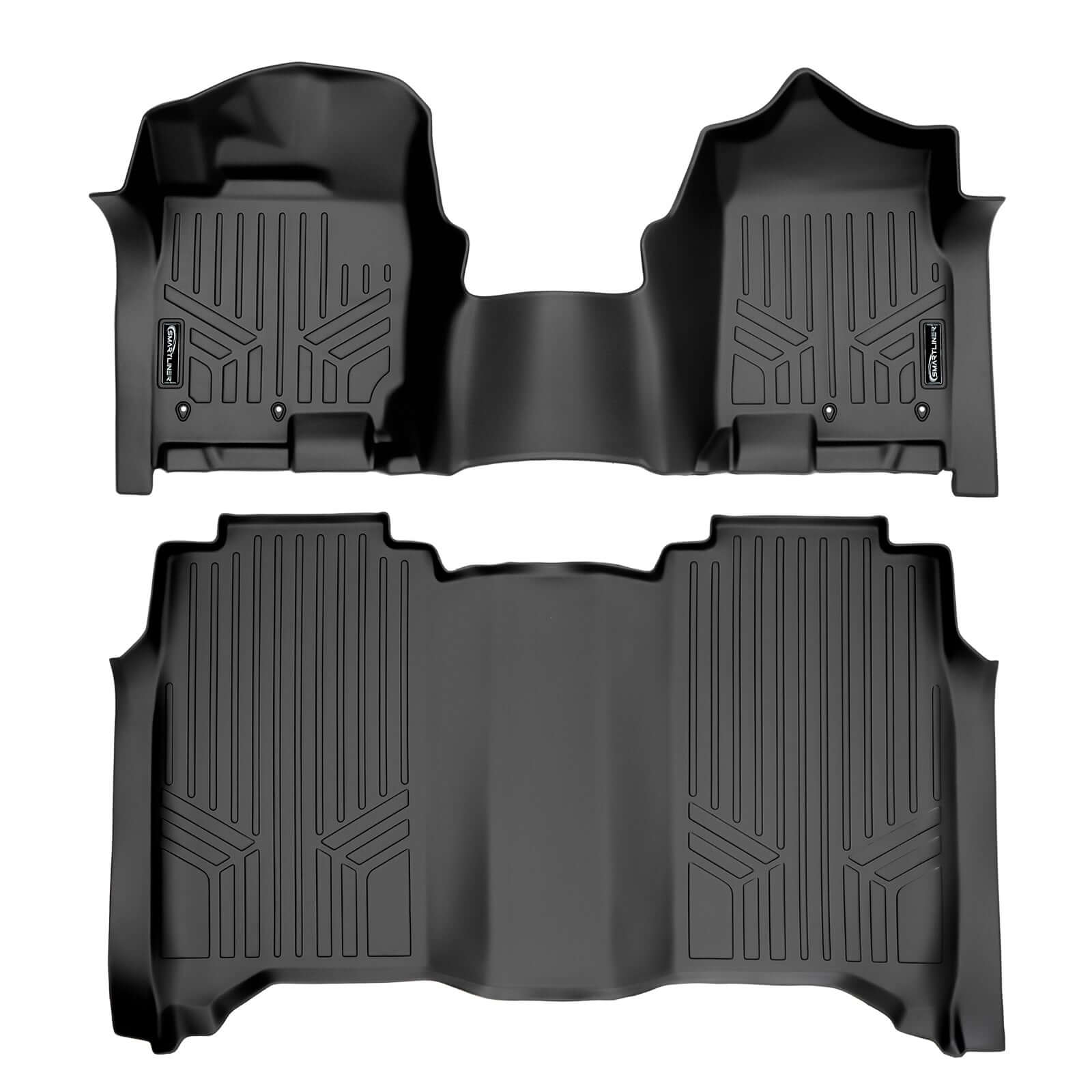 SMARTLINER Custom Fit Floor Liners For 2017-2024 Nissan Titan XD Crew Cab with 1st Row Bench Seat No Underseat ToolBox