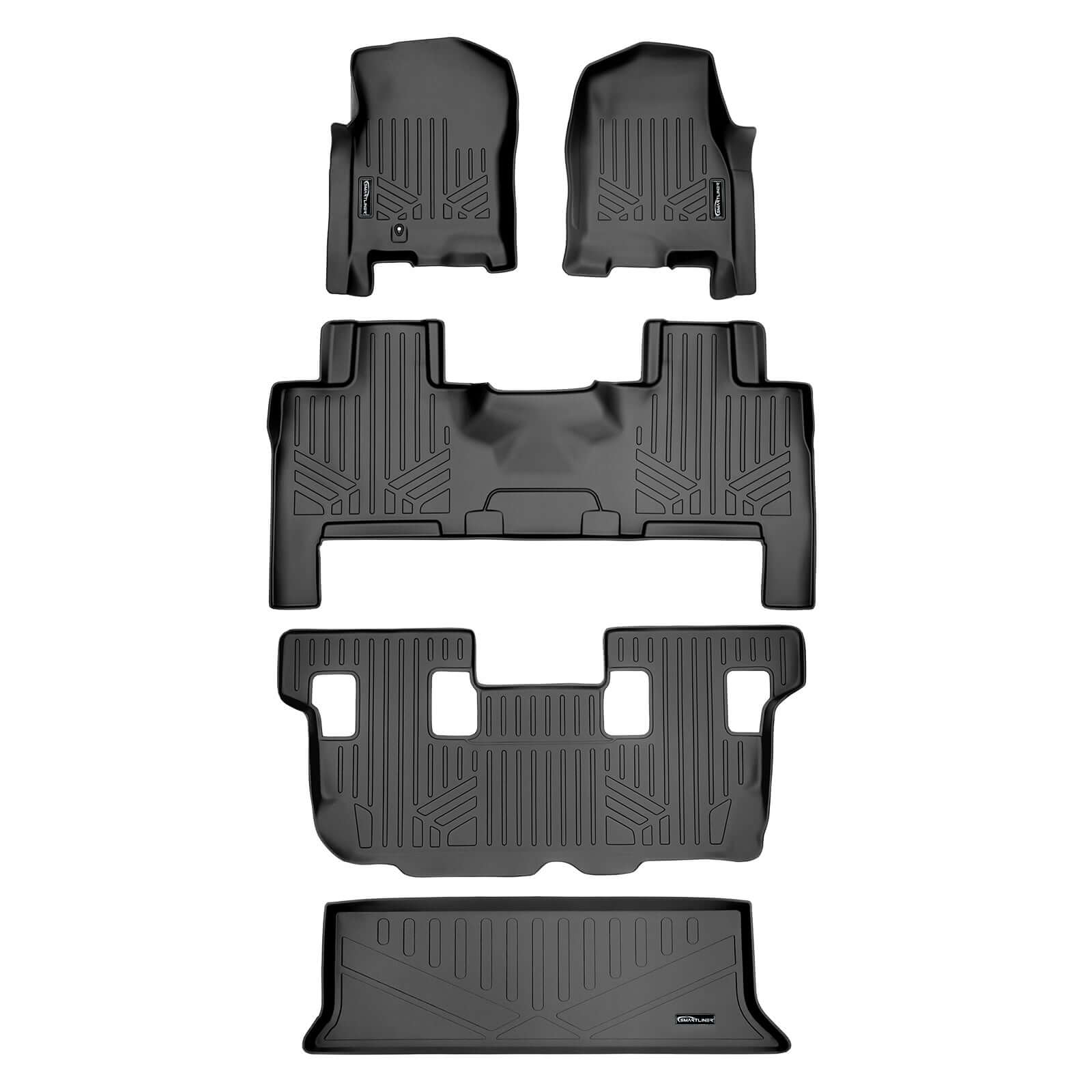 Smart Trim™ Custom Fit Floor Liners For 2007 - 2010 Ford Expedition/Lincoln Navigator (with Console)
