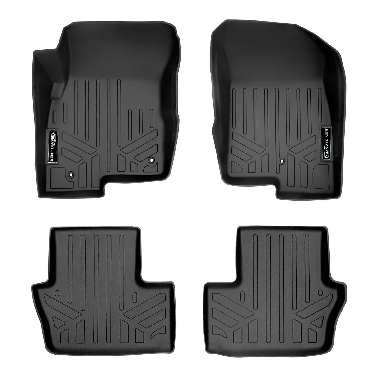 SMARTLINER Custom Fit Floor Liners For 2017 Jeep Patriot (with 1st Row Dual Driver Side Floor Hooks)