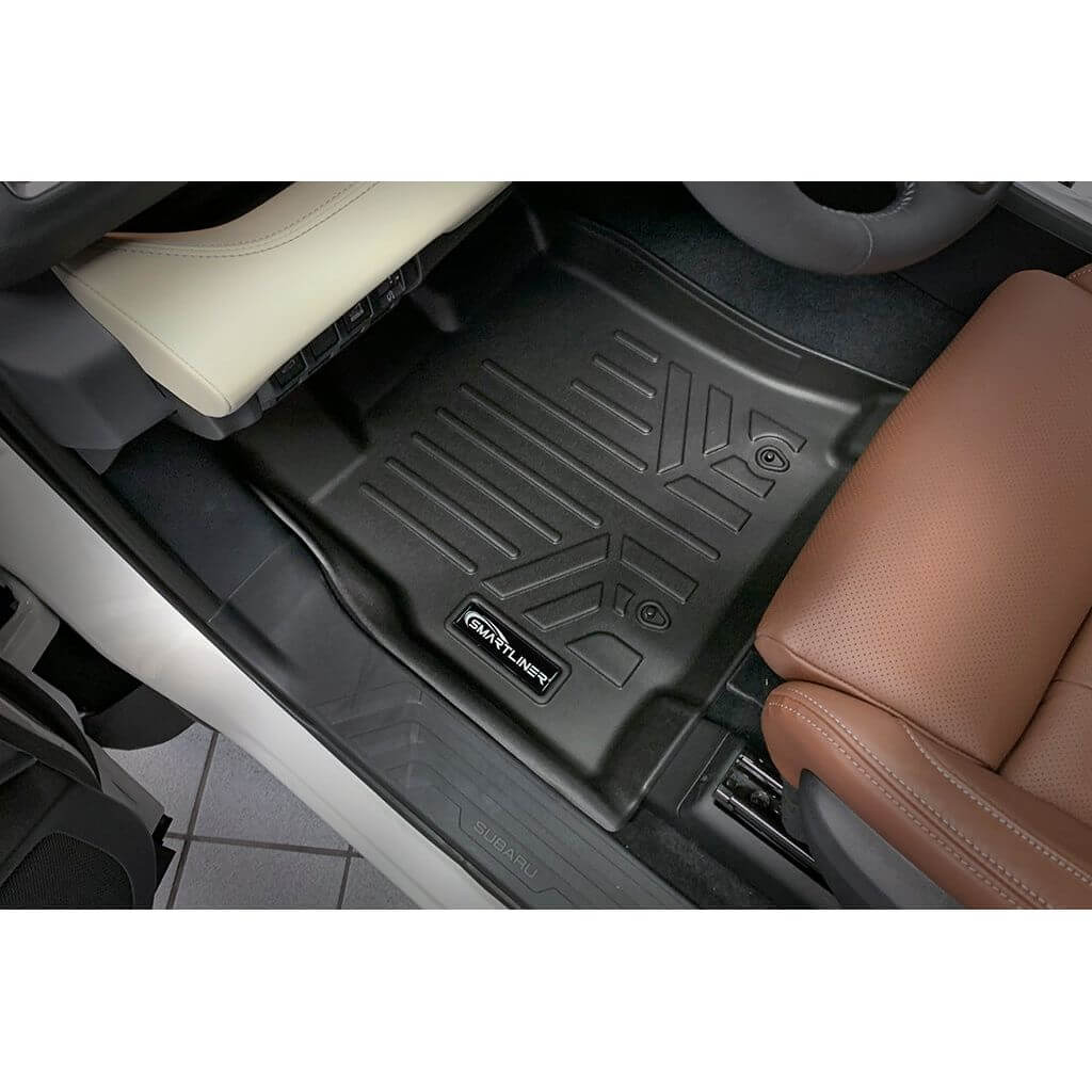 Smart Trim™ Custom Fit Floor Liners For 2019-2025 Subaru Ascent with 2nd Row Bench Seat and With Subwoofer in the Cargo Area