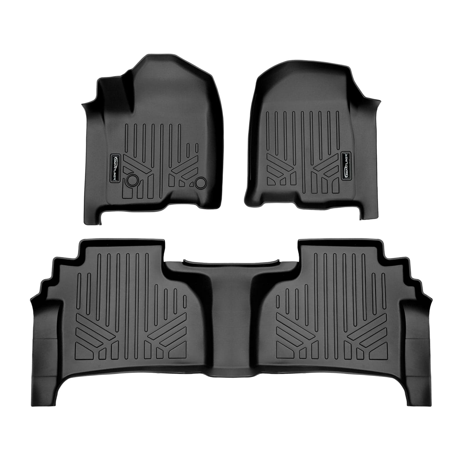 SMARTLINER Custom Fit Floor Liners For 2019-2026 GMC Sierra 1500 Double Cab with Carpet Flooring and 1st Row Bucket Seats (with 2nd Row Under Seat Storage)