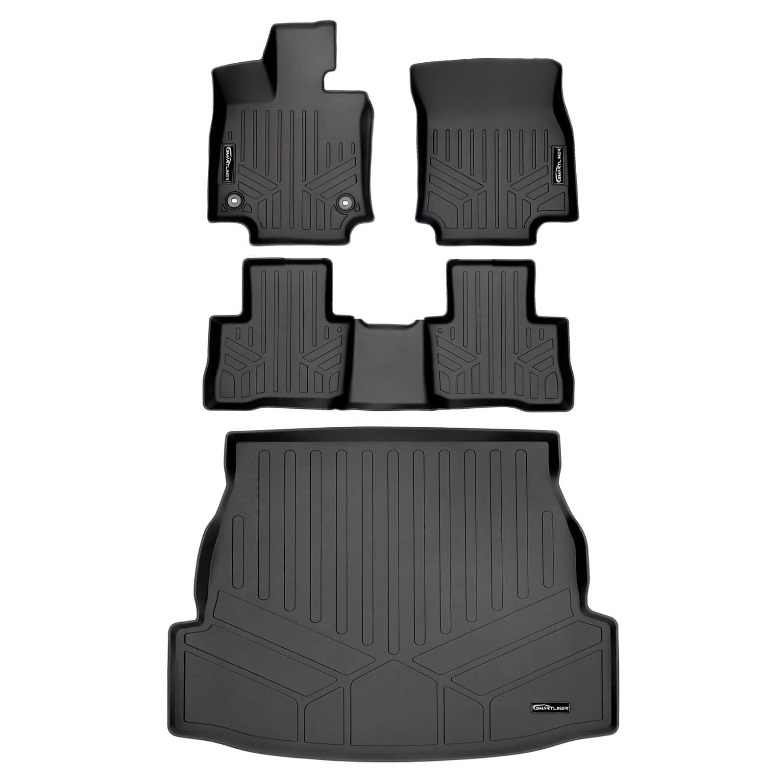 SMARTLINER Custom Fit Floor Liners For 2021-2025 Toyota RAV4 Prime (With Subwoofer in Cargo Area)
