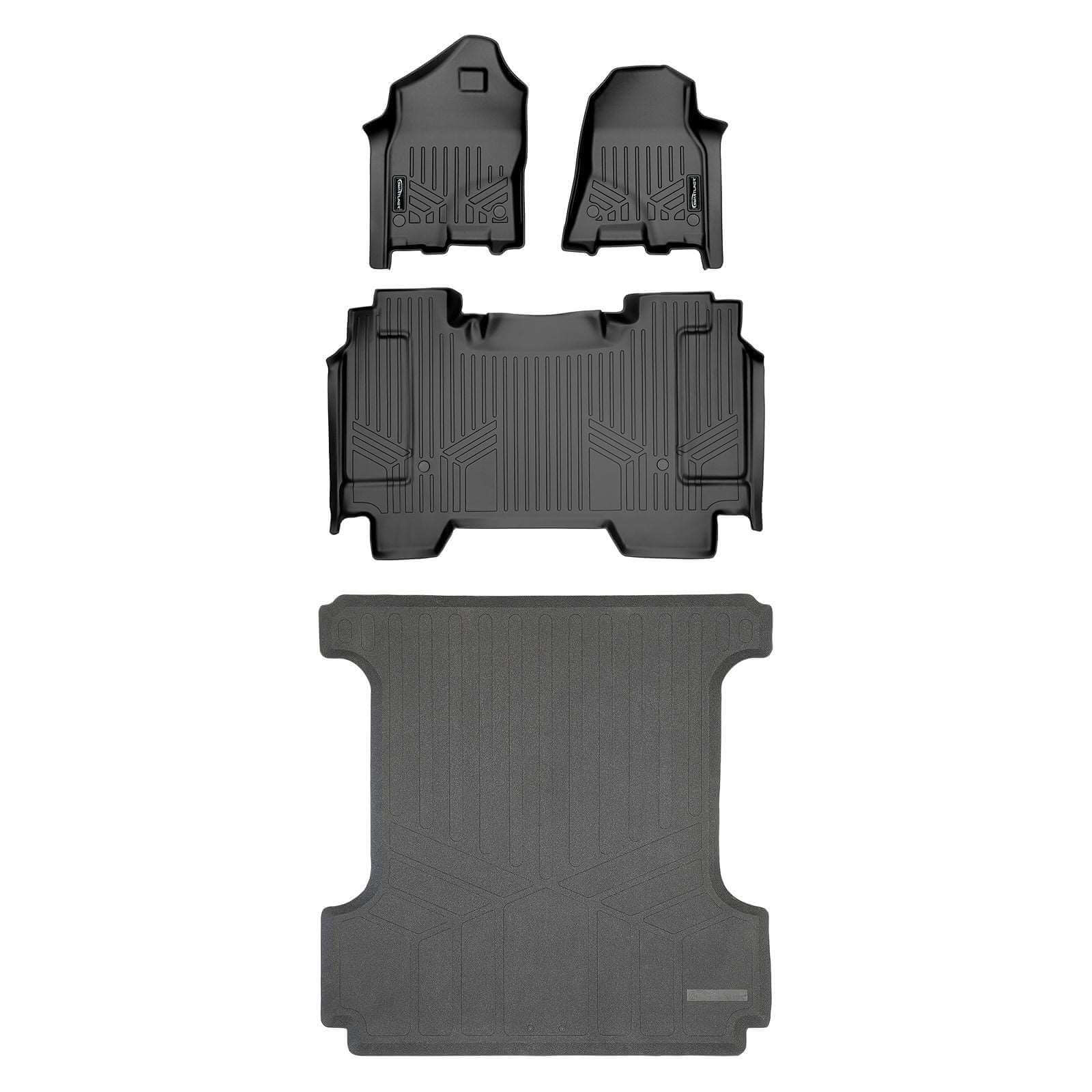 SmartCoverage™ Floor Liners For 2019 - 2024 Ram 1500 Crew Cab Vinyl without Rear Underseat Storage Box