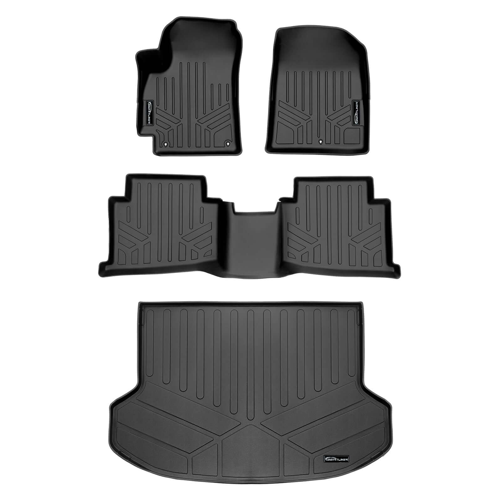 SMARTLINER Custom Fit Floor Liners For 2024 - 2025 Kia Seltos with Cargo Area in Upper Position