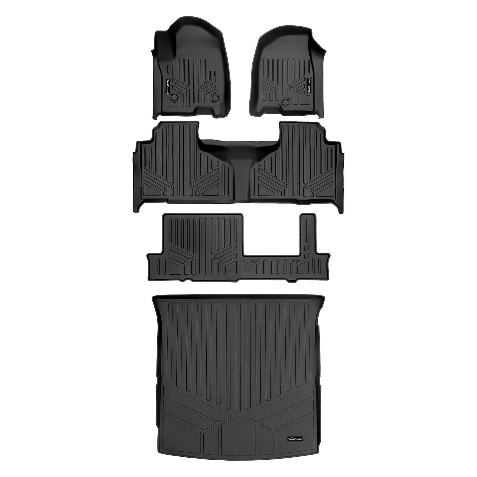 SMARTLINER Custom Fit Floor Liners For 2021-2025 Cadillac Escalade with 2nd Row Bench Seat