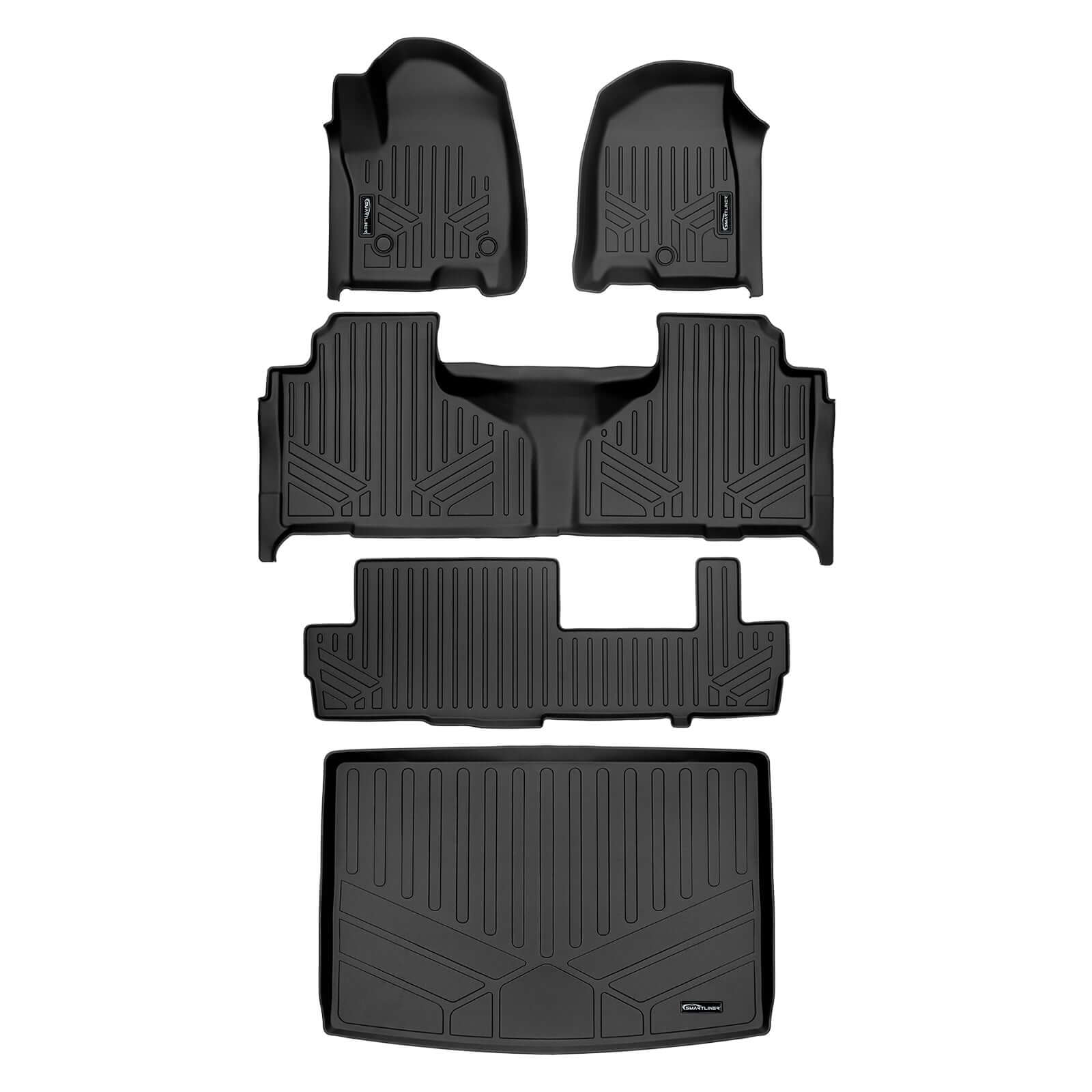 SMARTLINER Custom Fit Floor Liners For 2021-2025 GMC Yukon XL/ Yukon Denali XL with 2nd Row Bench Seat