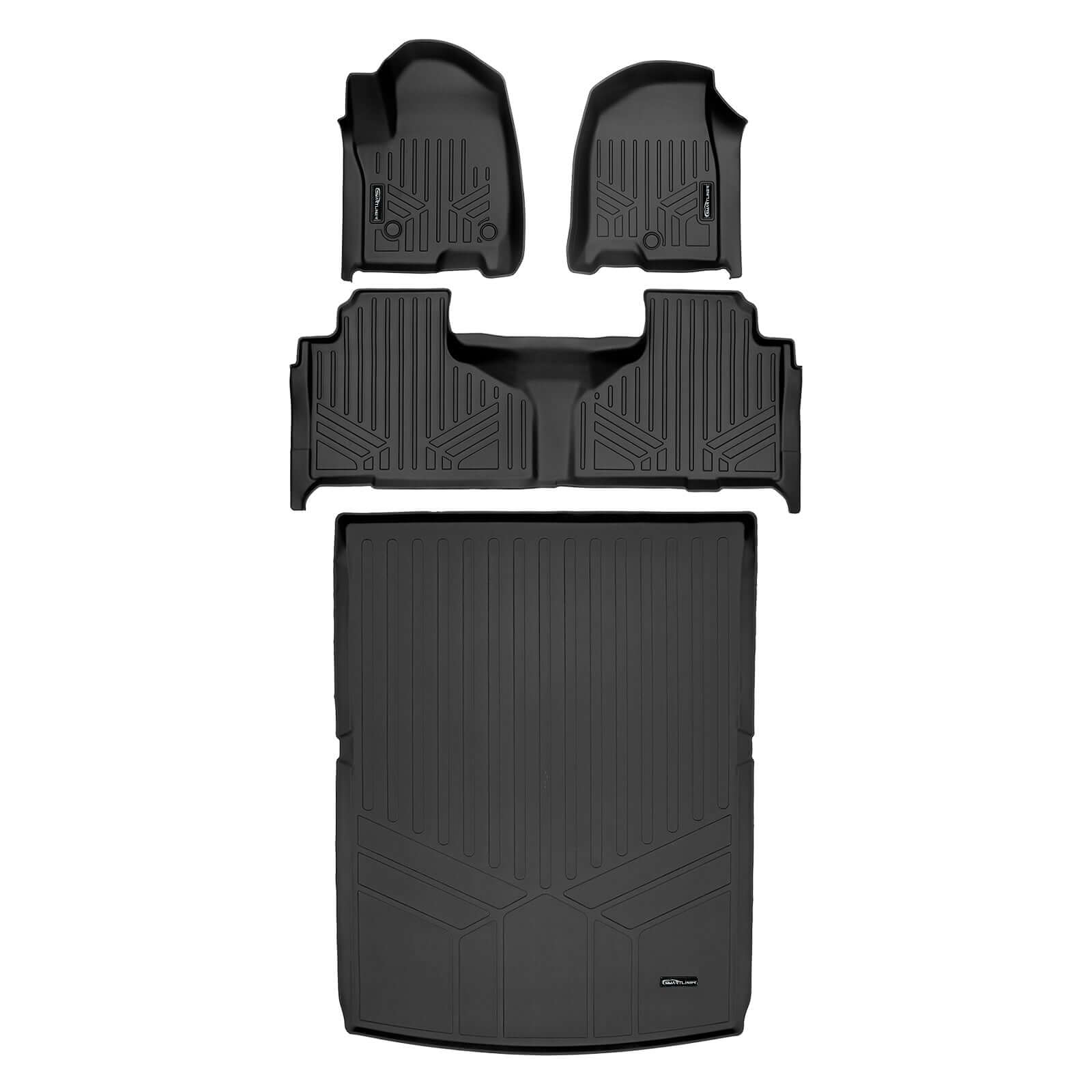 SMARTLINER Custom Fit Floor Liners For 2021-2025 GMC Yukon XL/ Yukon Denali XL with 2nd Row Bench Seat