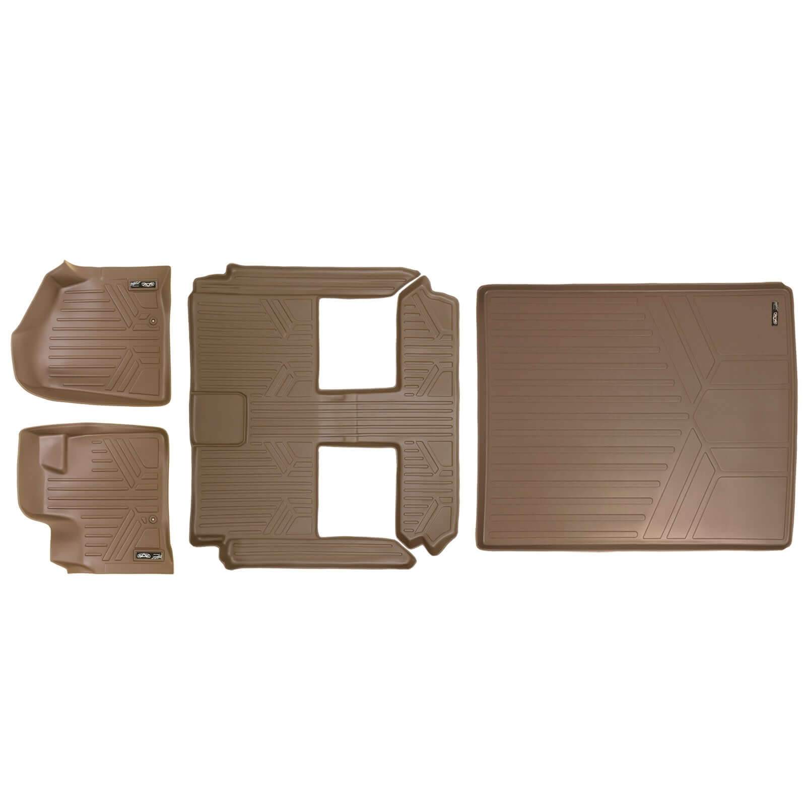 Smart Trim™ Floor Liners For 2013-2020 Dodge Grand Caravan (2nd Row Bucket) (1st Row Console)