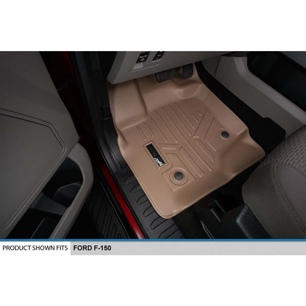 SmartCoverage™ Floor Liners For 2015-2026 Ford F-150 SuperCrew Cab (1st Row Bucket) No underseat Storage