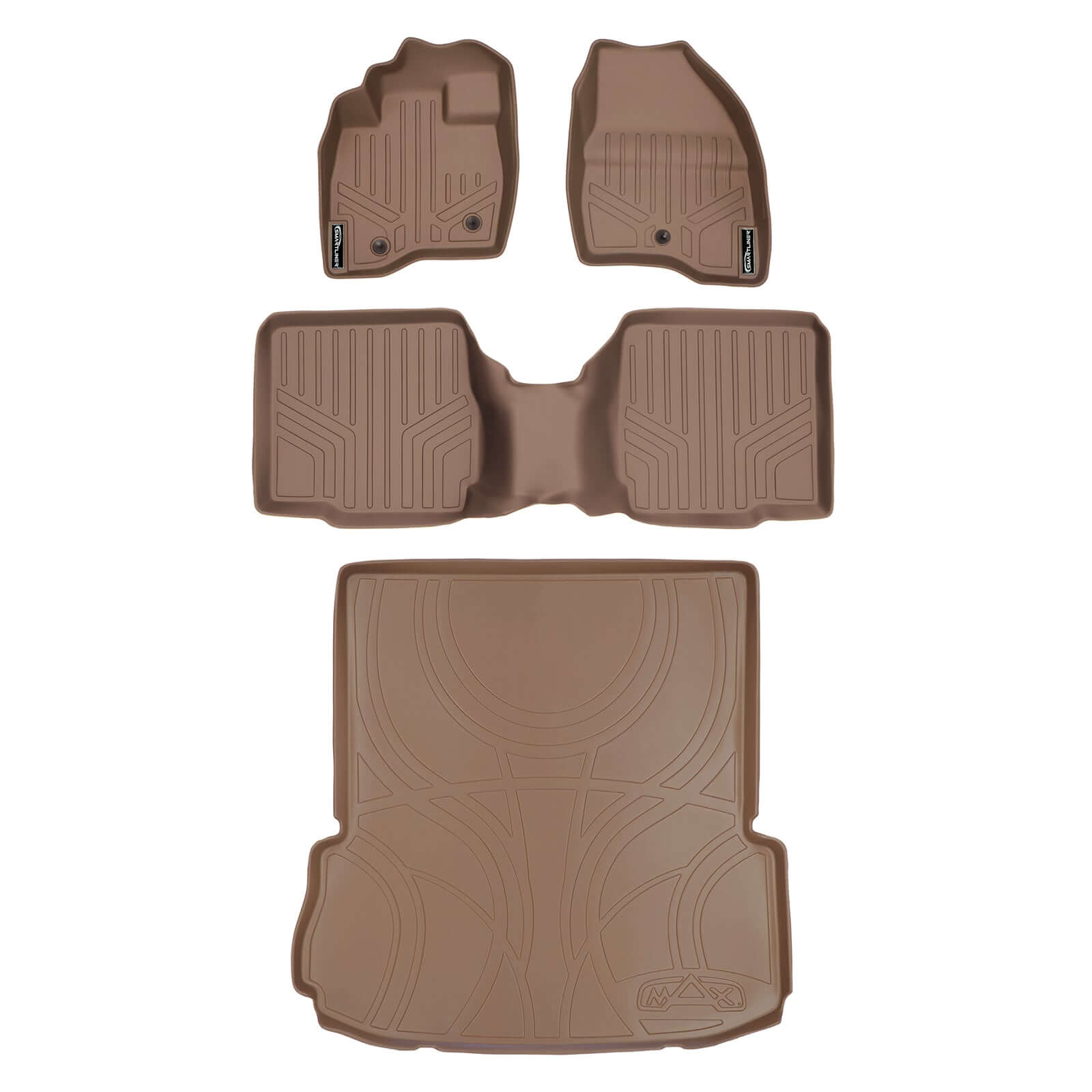 SMARTLINER Custom Fit Floor Liners For 2017-2019 Ford Explorer with 2nd Row Center Console