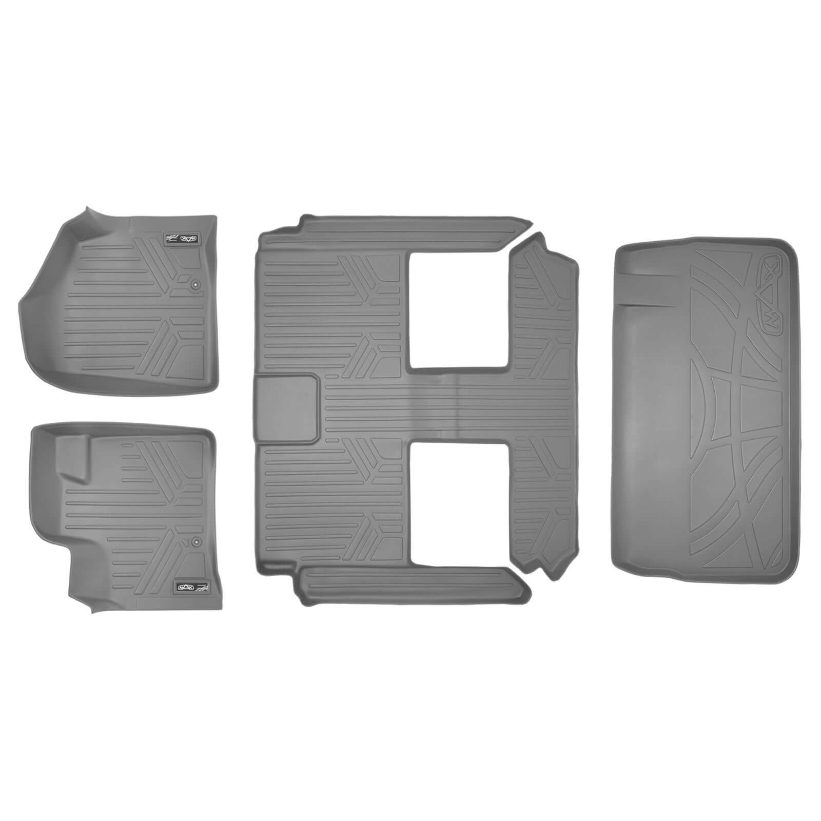 Smart Trim™ Floor Liners For 2013-2020 Dodge Grand Caravan (2nd Row Bucket) (1st Row Console)