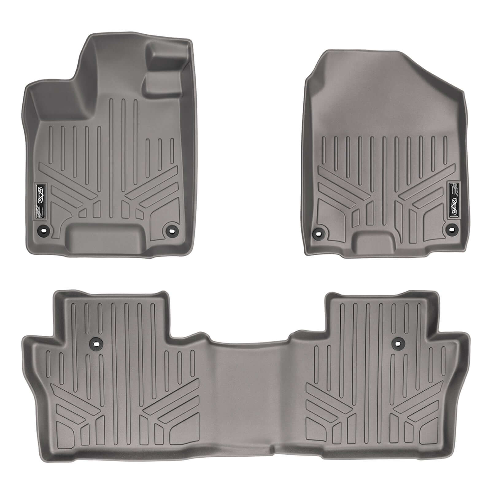 SMARTLINER Custom Fit Floor Liners For 2016-2022 Honda Pilot (8 Passenger Model)