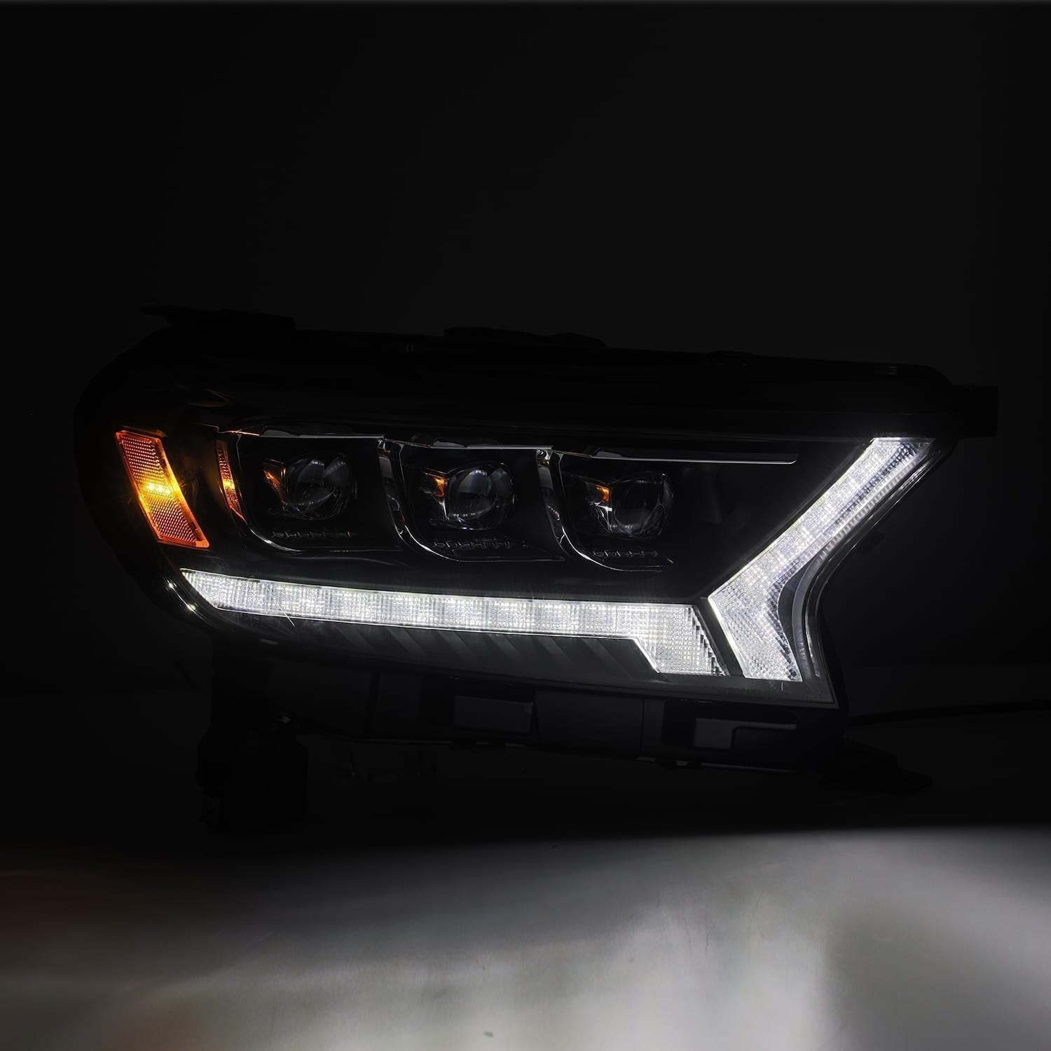AlphaRex 19-22 Ford Ranger NOVA-Series LED Projector Headlights Alpha-Black