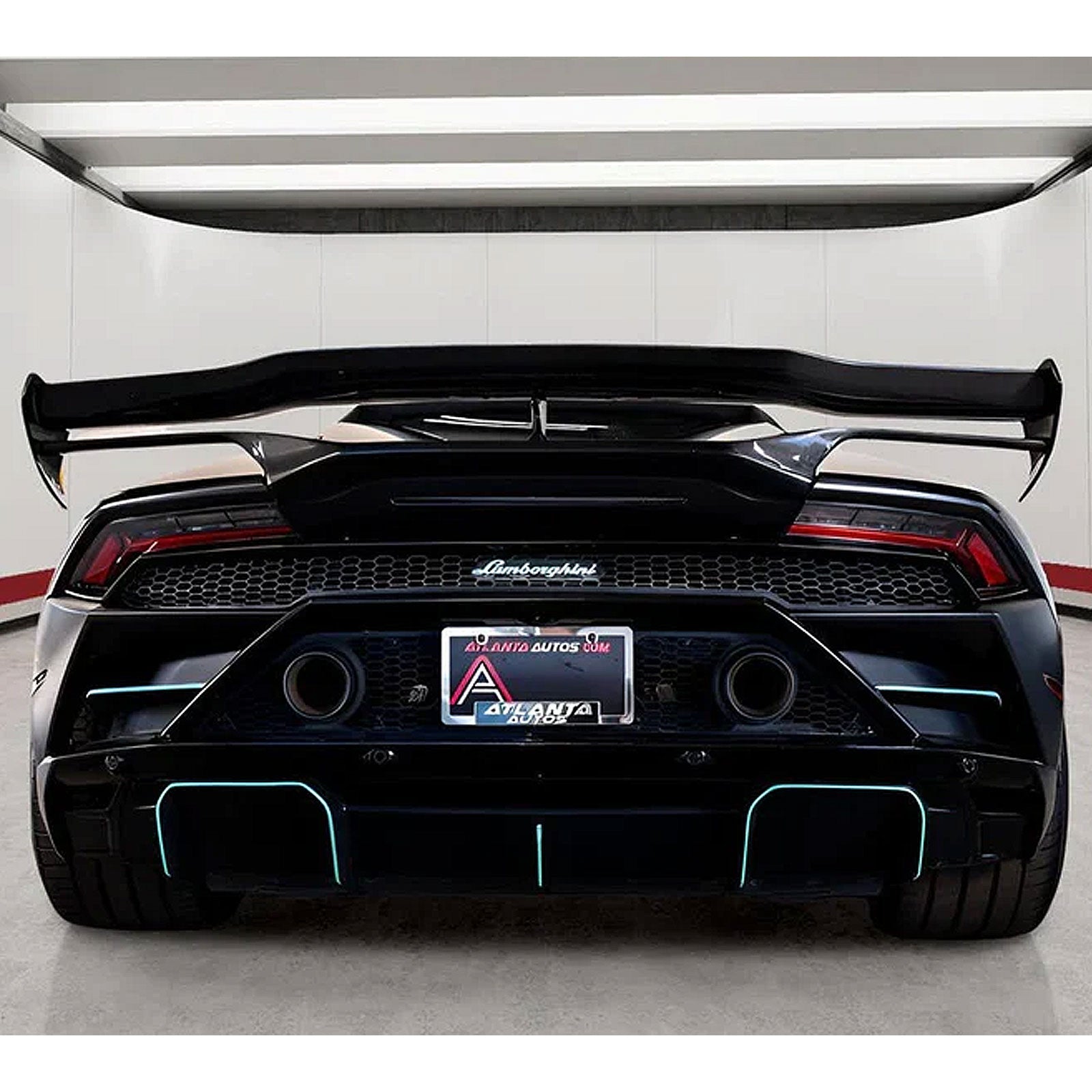 AP Style Dry Carbon Fiber Rear Wing with Base Panel for Lamborghini Huracan LP580 LP610 EVO
