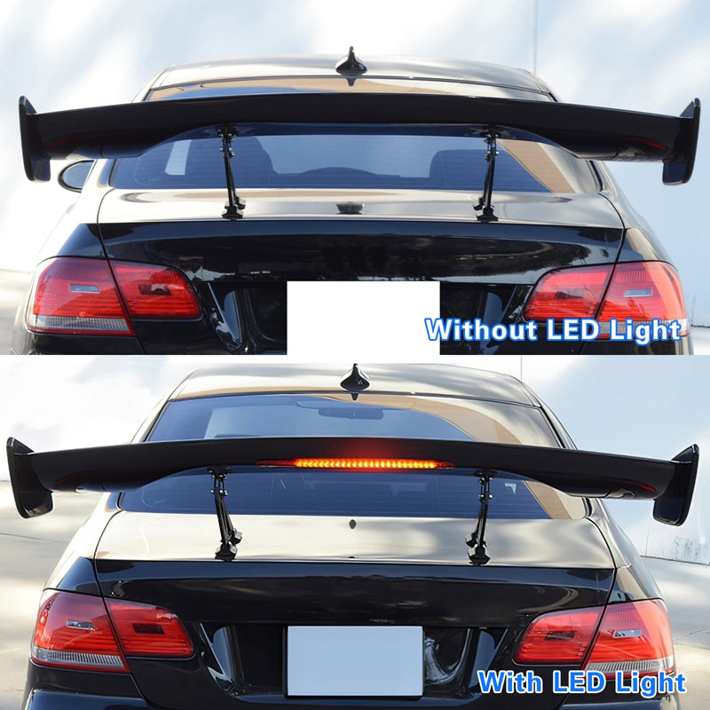 Universal JDM GT Style Carbon Fiber Print Trunk Spoiler ABS w/ Light